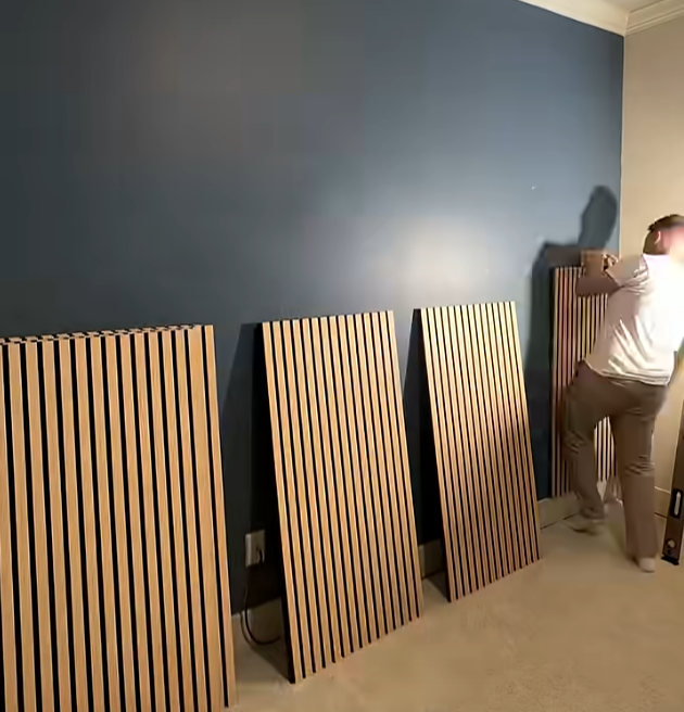 Acoustic Slat Wall Panel Installation
