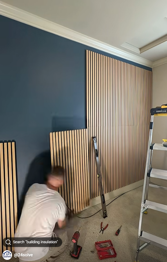 Acoustic Slat Wall Panel Installation | Sound Treatment – 24 Solve
