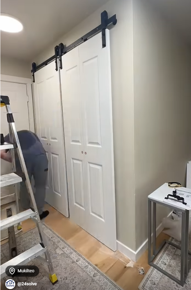 Bi-Fold Sliding Barn Door Installation in Bothell & North Seattle