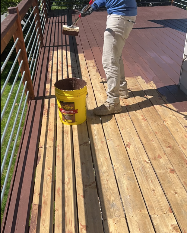 Deck Refinishing: Pressure Wash, Sand & Paint