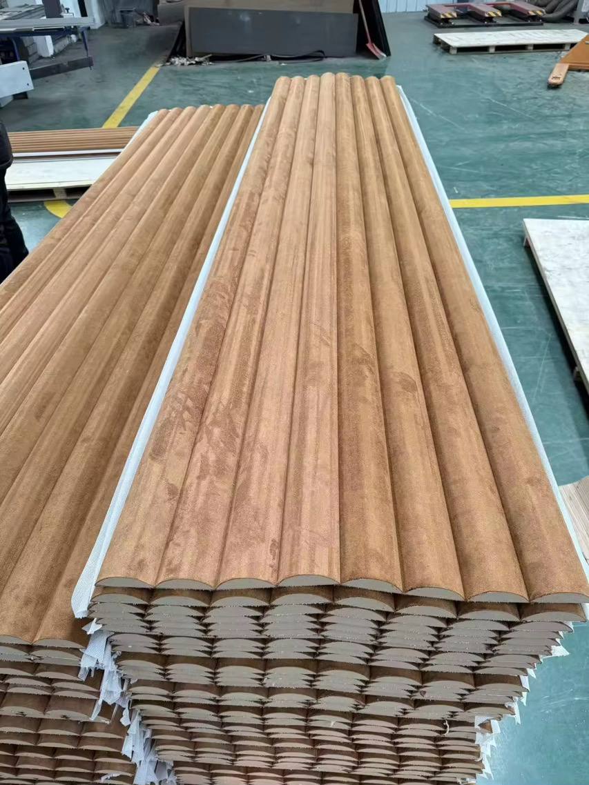 Premium flexible wood wall panels for accent walls, kitchen 
islands, cabinet doors & curved surfaces