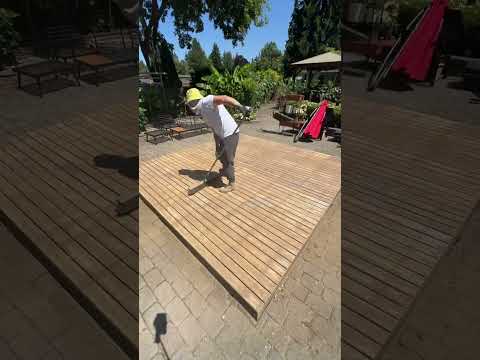Sanding & Painting Deck for Outdoor Seating and Relaxation